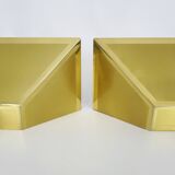 Pair of gold wall sconces 1980s