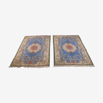Pair of french décor carpets savonnerie 175 x 115 cm