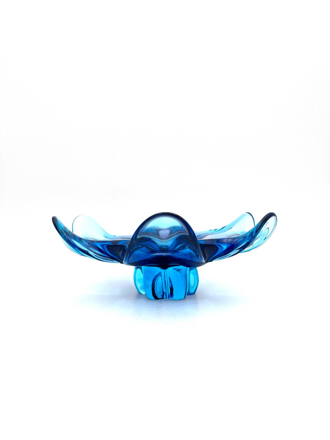 Coupe Centrepiece - Solid Bohemian Crystal - Amethyst Blue