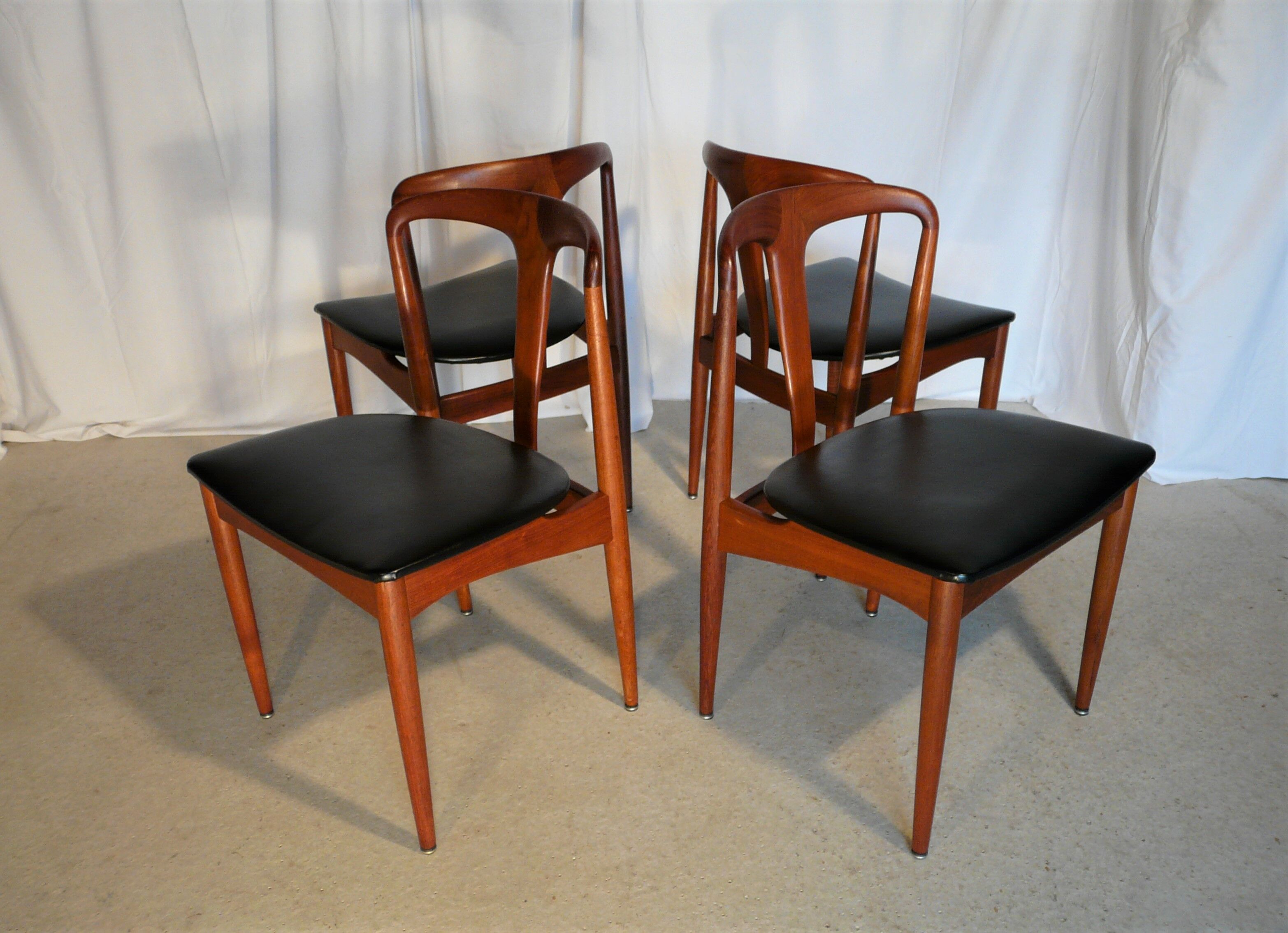 Four vintage Scandinavian chairs Johannes Andersen