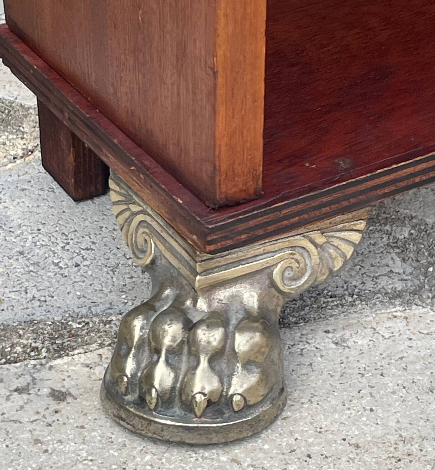 Pair of empire style mahogany bibuses