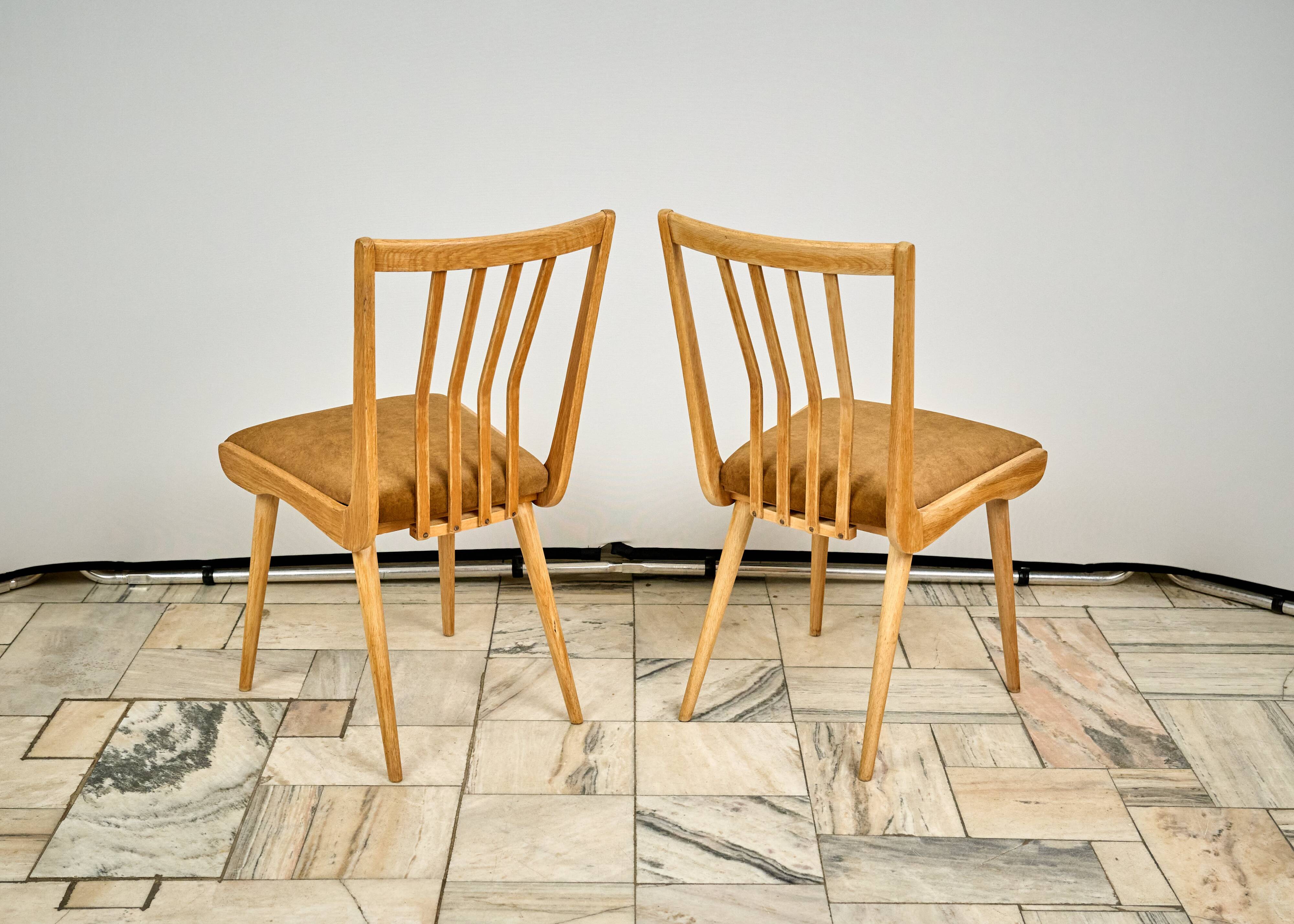 Set of 2 Dining Chairs, 1960s, Czechoslovakia