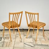 Set of 2 Dining Chairs, 1960s, Czechoslovakia