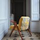 Fauteuil bunny jaune et oiseaux