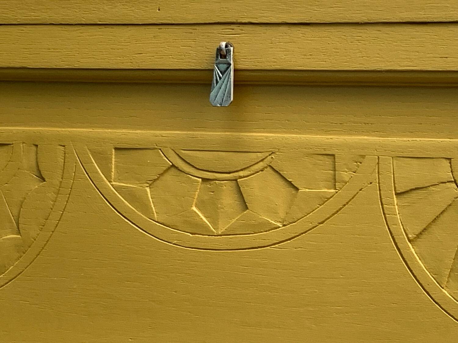 Parisian art deco buffet in yellow ochre
