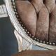 Baroque suede armchair