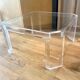 Table basse athena par david lange. 1970. 70x70