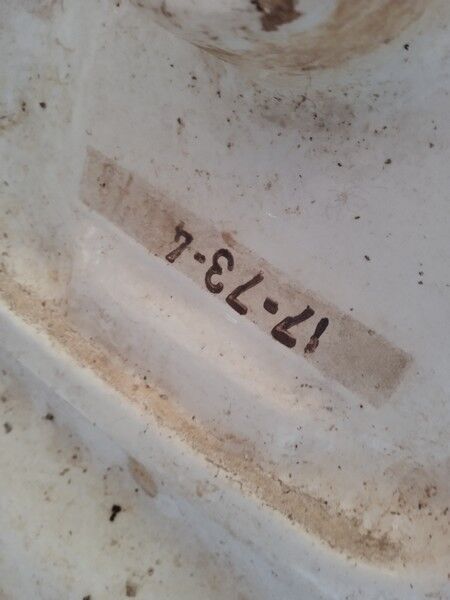 Washbasin design epoch 1970s enamelled ceramic