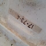 Washbasin design epoch 1970s enamelled ceramic