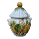 Ancien sucrier en céramique motif fruits jaunes