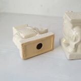 Serre-livres éléphants en céramique