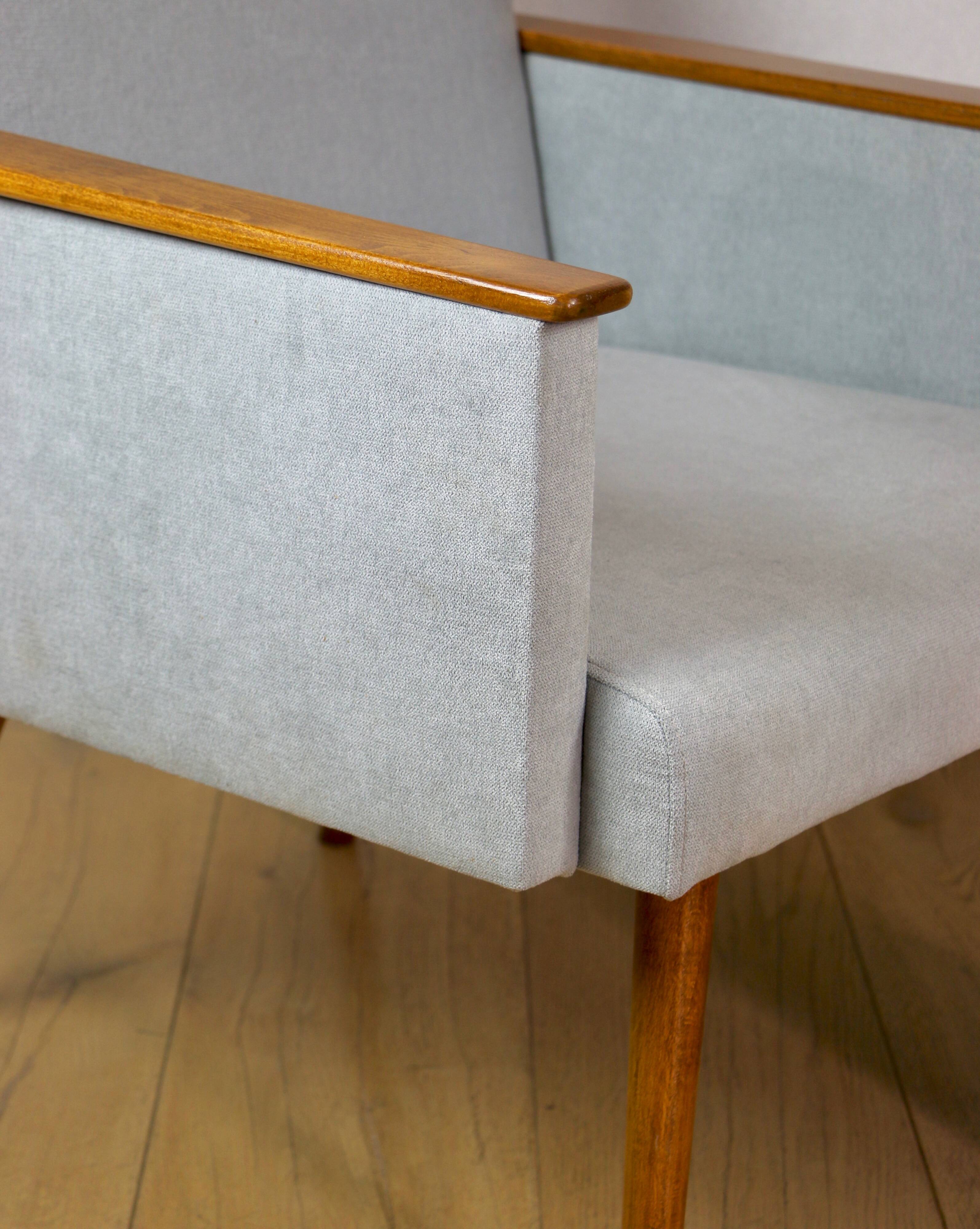 Vintage Art Deco Loft armchair - blue sky