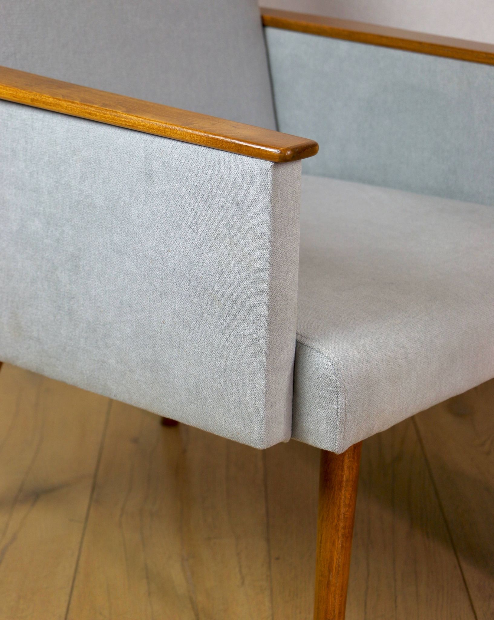 Vintage Art Deco Loft armchair - blue sky