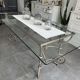 Roche Bobois glass and steel dining table and 6 chairs