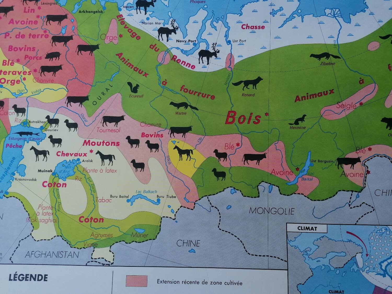 Old MDI map China - USSR