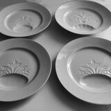 Sarreguemines China XIX plates with asparagus compartment