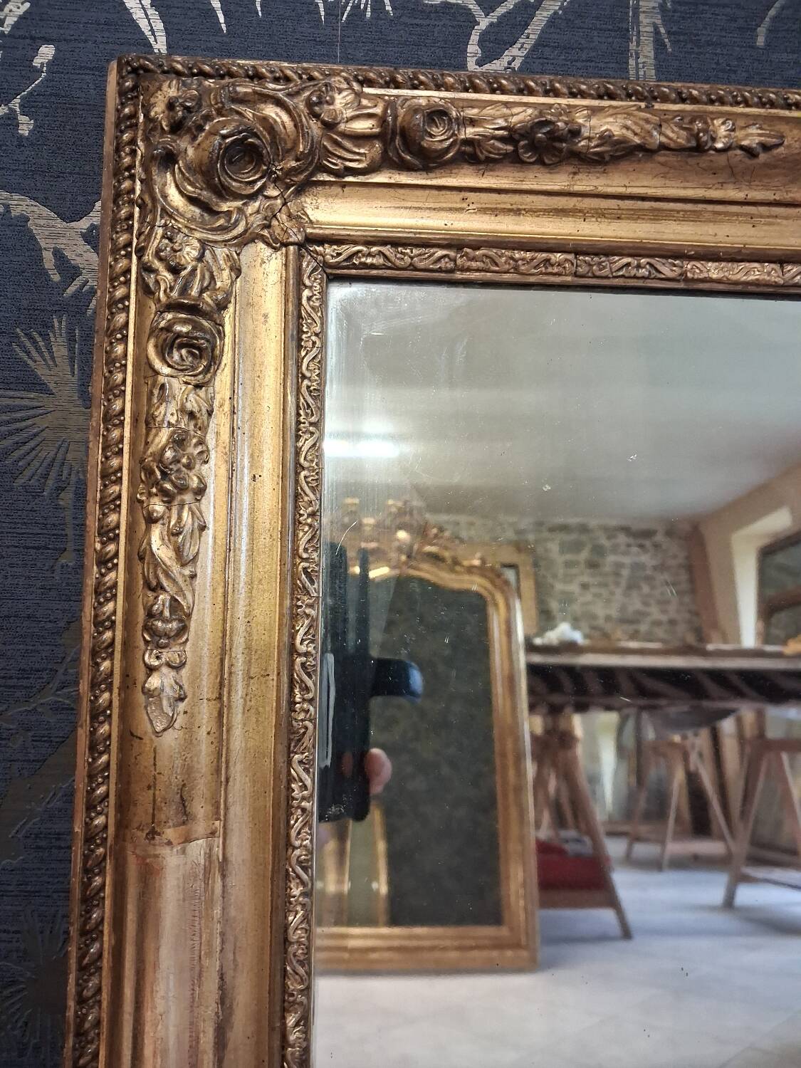 Restoration period mirror 77x63