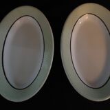 Pair of salins porcelain serving dishes, isoard pattern