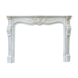 Fireplace in carrara marble around 1880