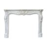 Fireplace in carrara marble around 1880
