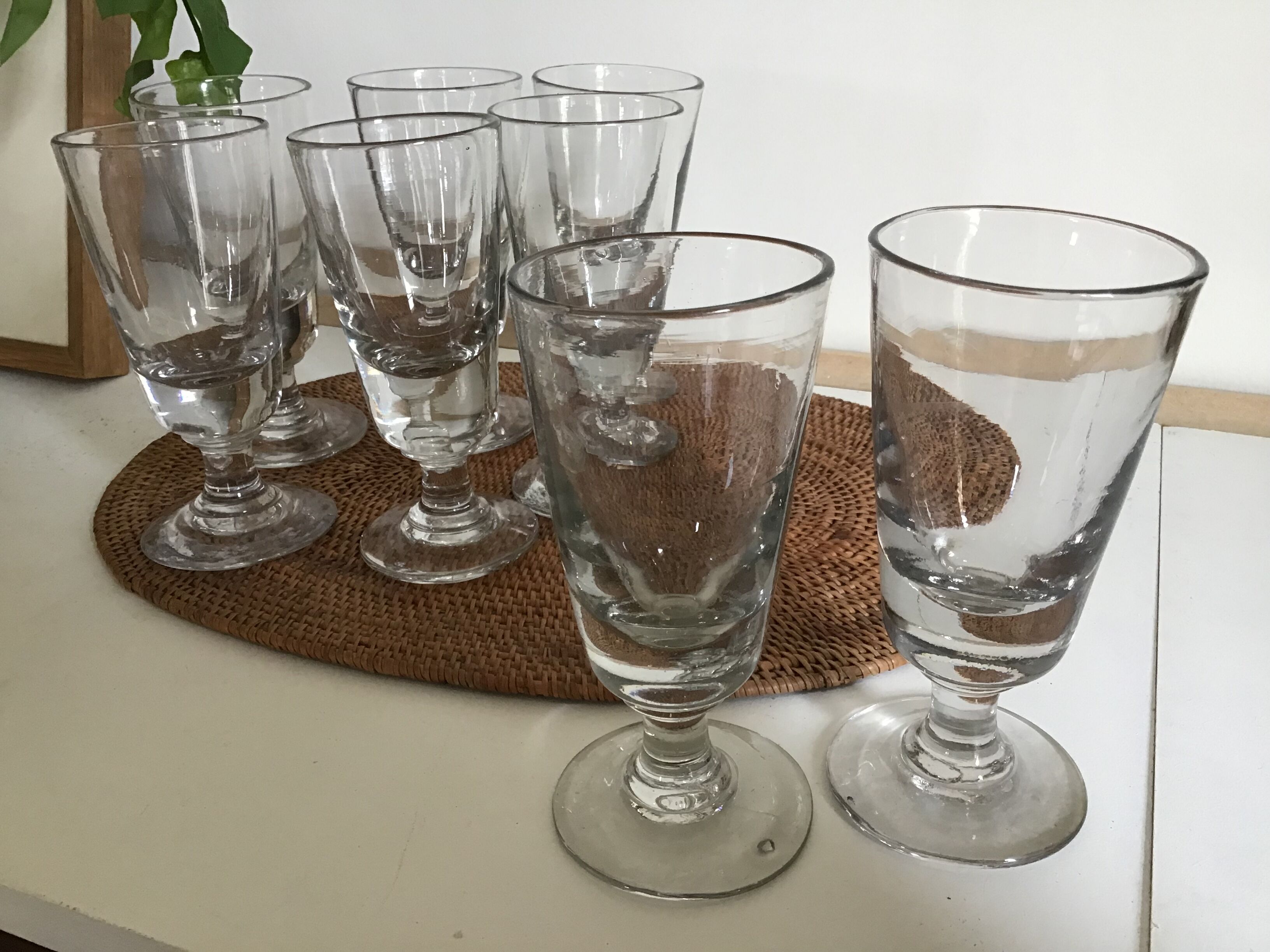 Set of 6 bistro glasses 1900s