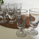 Lot de 6 verres bistrot années 1900