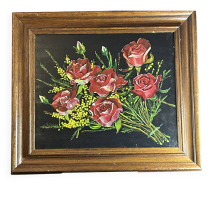 Nature morte aux roses - toile