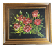 Nature morte aux roses – Huile sur toile signée et datée 1977 –Cadre bois