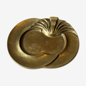Solid brass jewelry tray, vintage from the 1970s