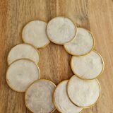 Ensemble de 9 sous-verres en nacre