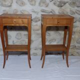 Pair of bedside tables with cherry drawers