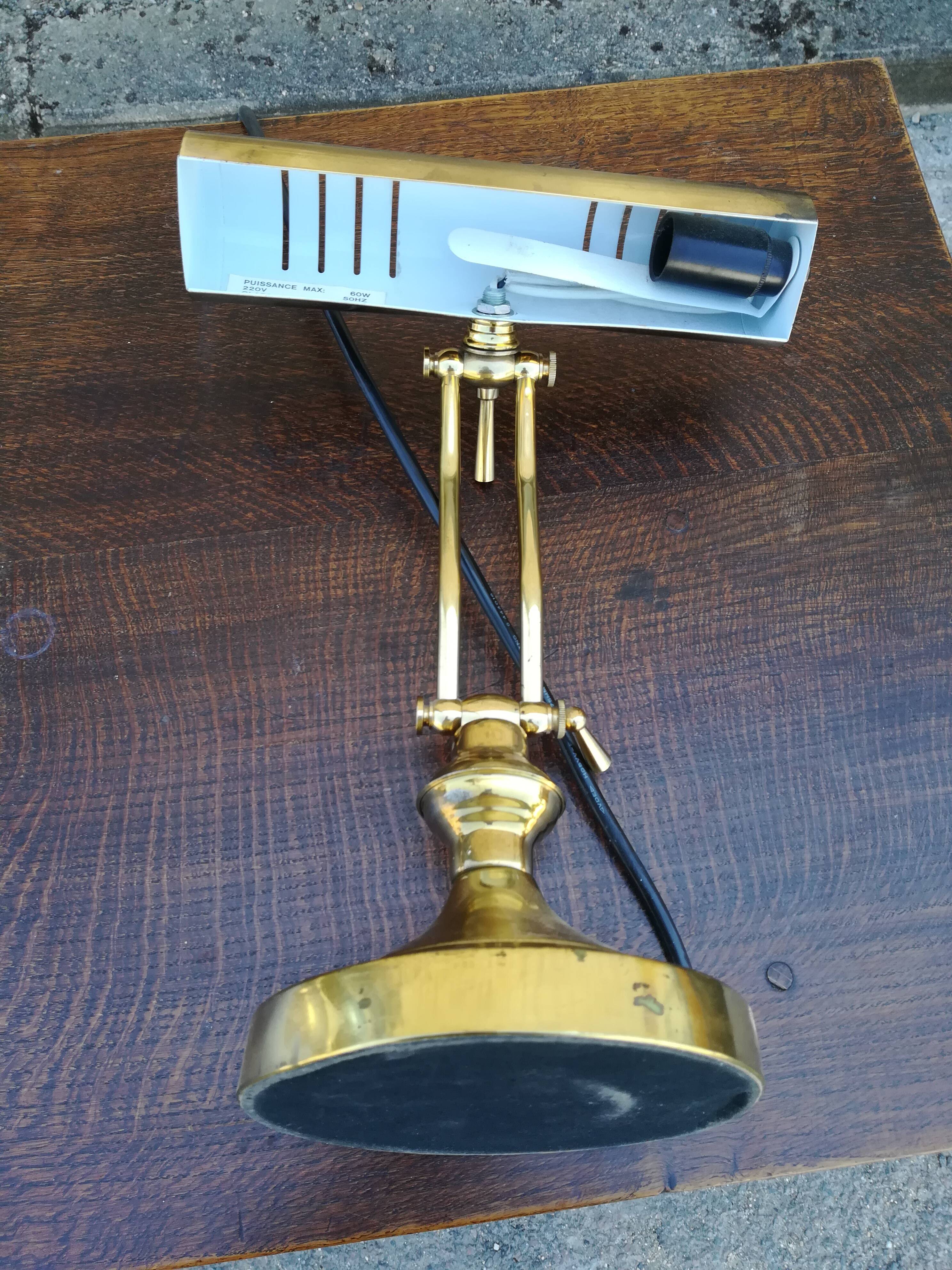 Brass desk lamp