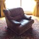 Vintage brown leather armchair