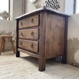Solid elm aranjou chest of drawers