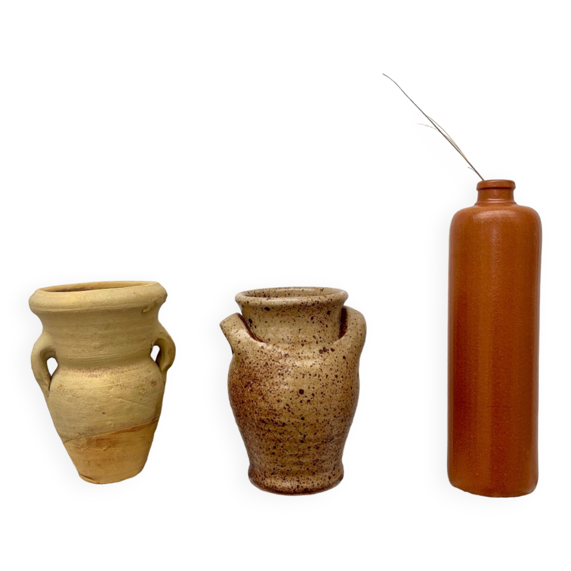 Speckled stoneware vase