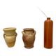 Vase en grès moucheté