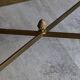 Table basse marbre blanc gris structure en métal laiton doré vintage 60s