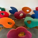 10 vintage Giorgio Saporiti chairs