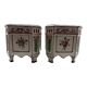 Pair of onion pots Samson 19th century Polychrome earthenware Strasbourg style Antique cache pots