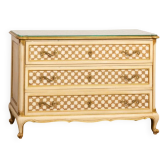 Commode de style Louis XV - Vénitienne peinte