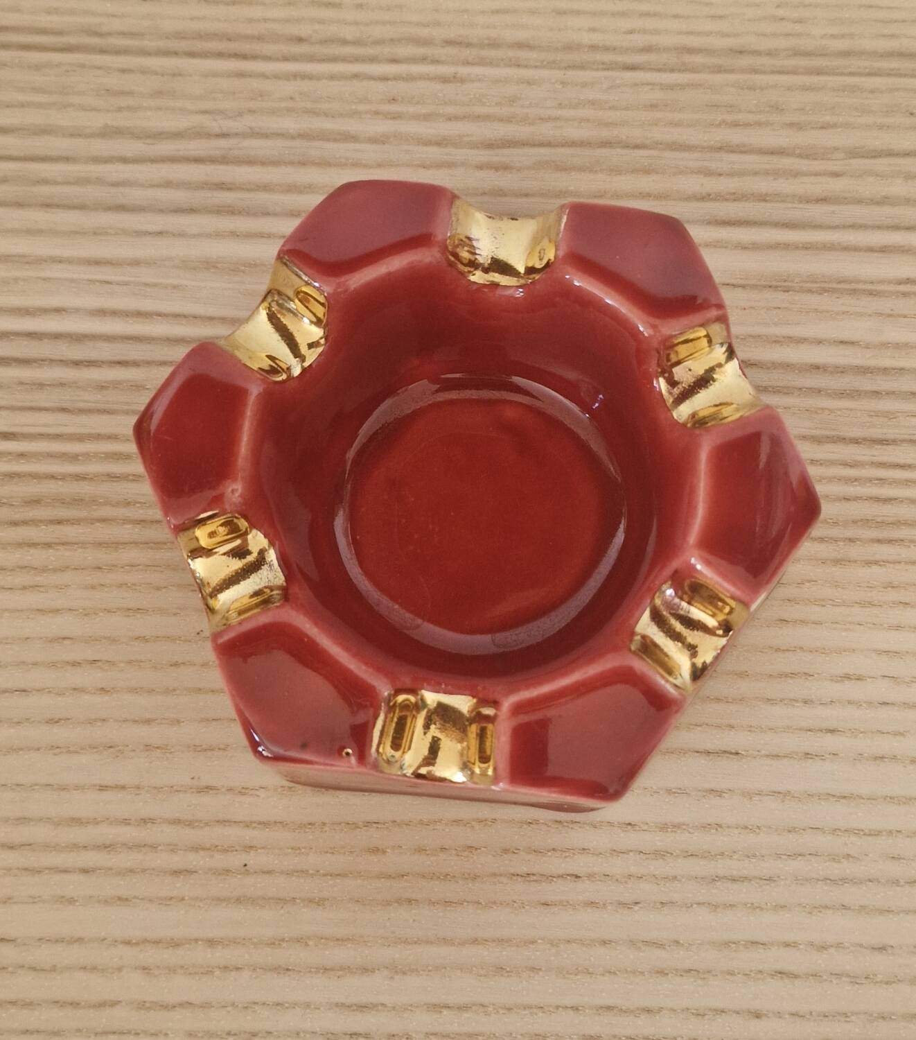 Art Deco earthenware ashtray