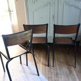Set of 3 school chairs