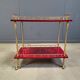 Rare Italian lacquered goatskin / parchment serving bar cart by Aldo T