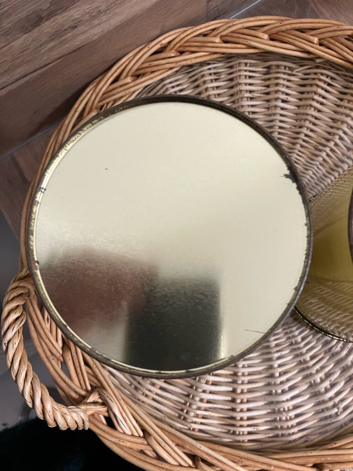 Vintage-Lot de 2 boîtes métalliques café/sucre jaunes