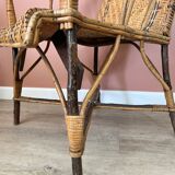 Vintage rattan armchair