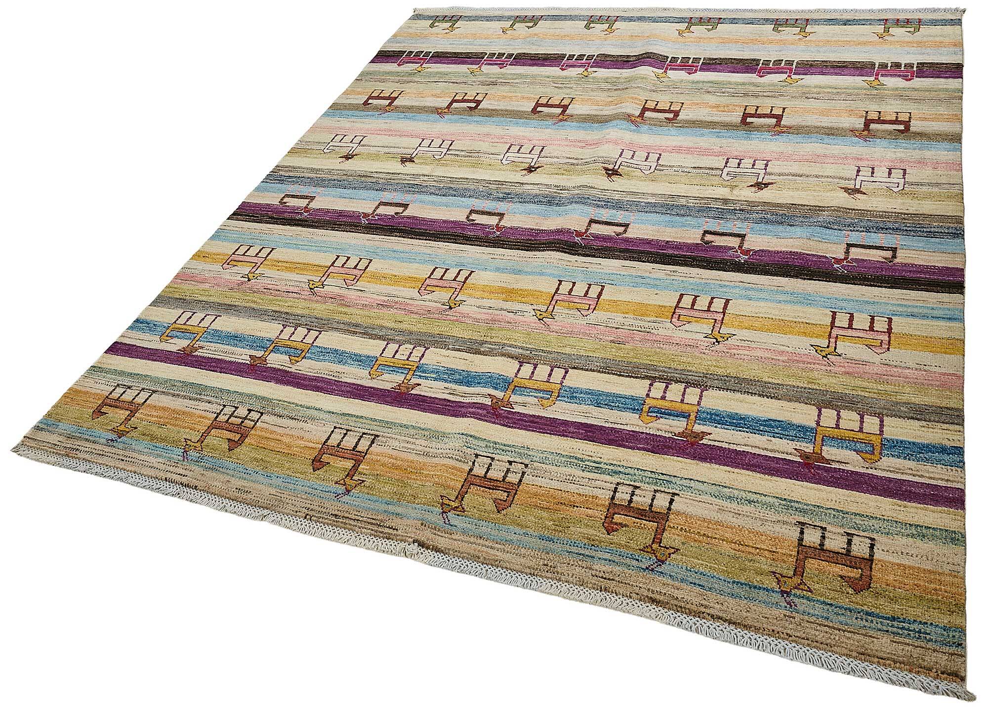 Turkish Handknotted Wool Oushak Rug 177 cm x 228 cm