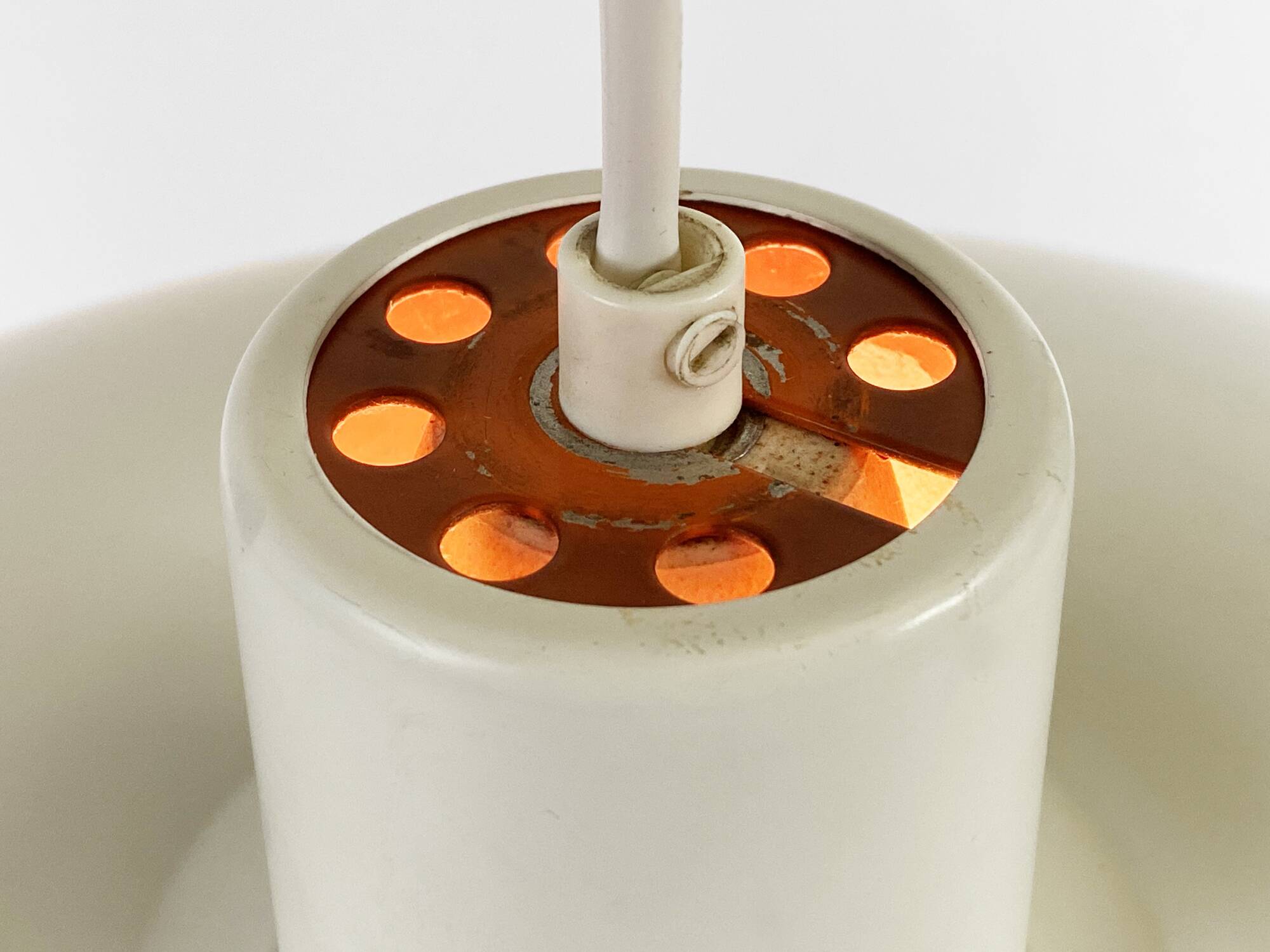 White pendant light PH 4/3 by Poul Henningsen for Louis Poulsen. Denmark 1970s