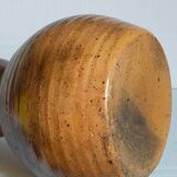 Vase soliflore de potier en grès émaillé vintage