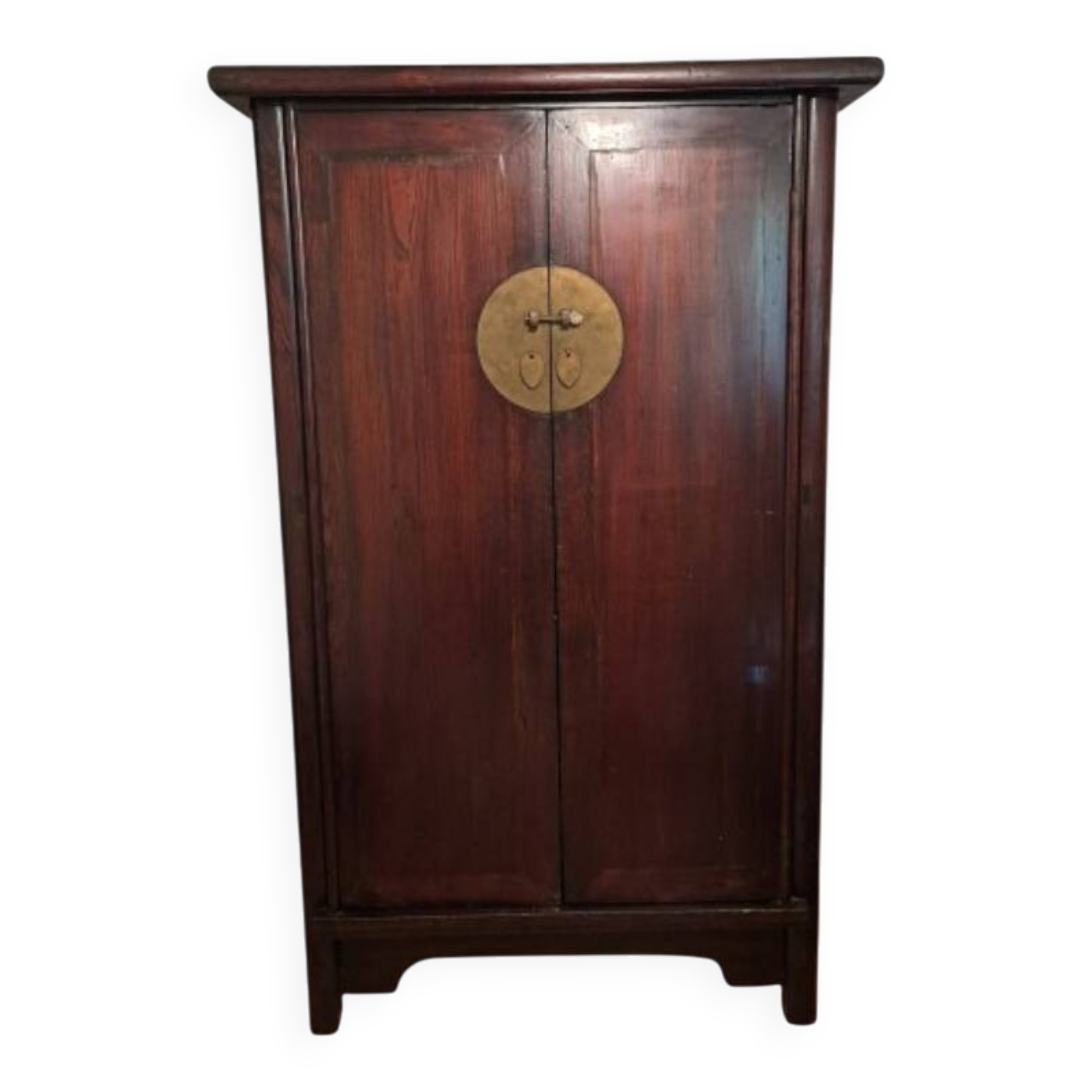 Brown lacquered Chinese wardrobe from Shandong.