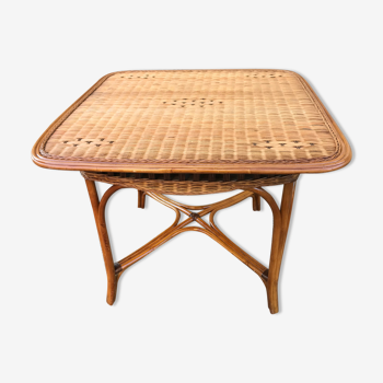 Vintage rattan table